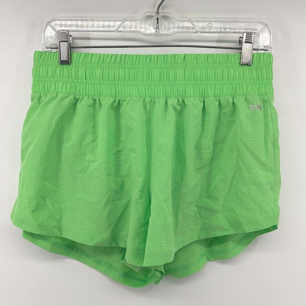 DSG Women Stride High-Rise Short Hyper Lime Neon Green DAW14201PF Size S NWT